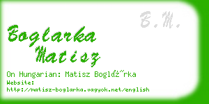 boglarka matisz business card